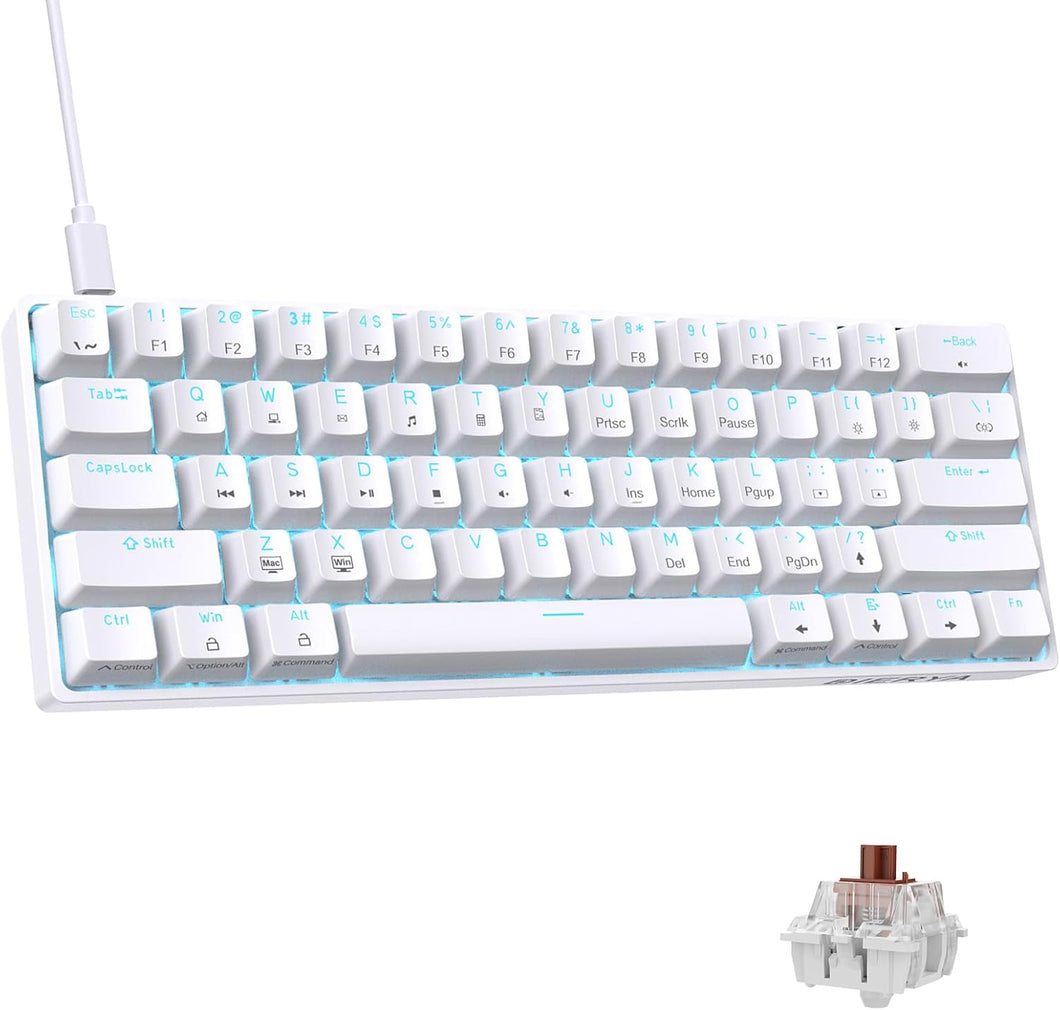 Mini Mechanical Gaming Keyboard White