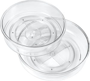 2 Pack Small & Large Rotating Cabinet Organizer