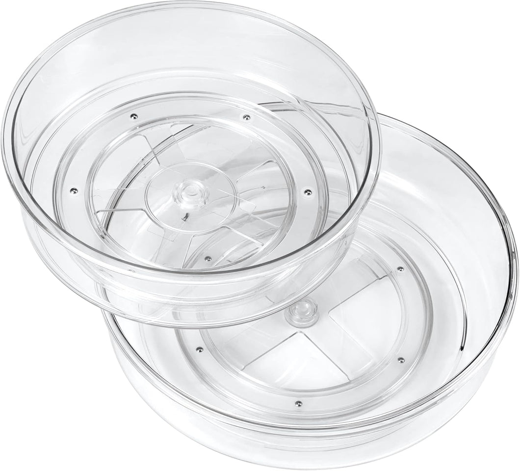 2 Pack Small & Large Rotating Cabinet Organizer