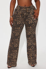 Load image into Gallery viewer, FashionNova  Wild One Leopard Print Flare Jeans Size 11
