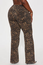 Load image into Gallery viewer, FashionNova  Wild One Leopard Print Flare Jeans Size 11
