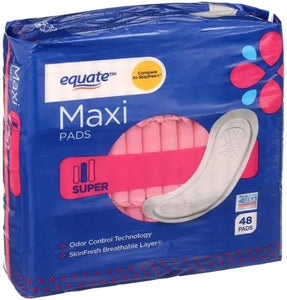 Equate Maxi Pads, Super (48 Count)