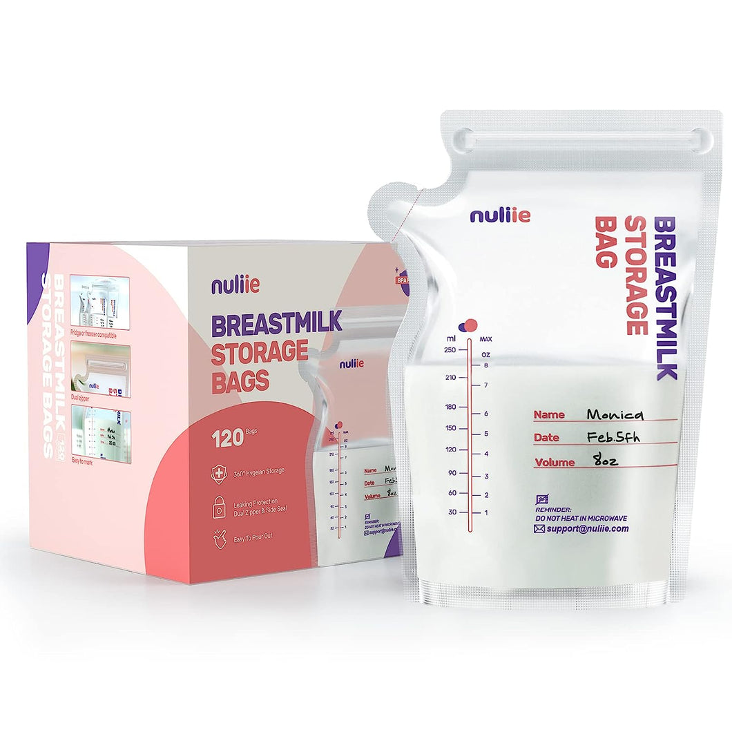 Nuliie 120 Pcs Breastmilk Storage Bags