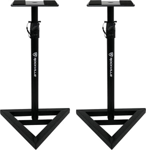 Rockville RVSM1 Pair of Near-Field Studio Monitor Stands (Black)