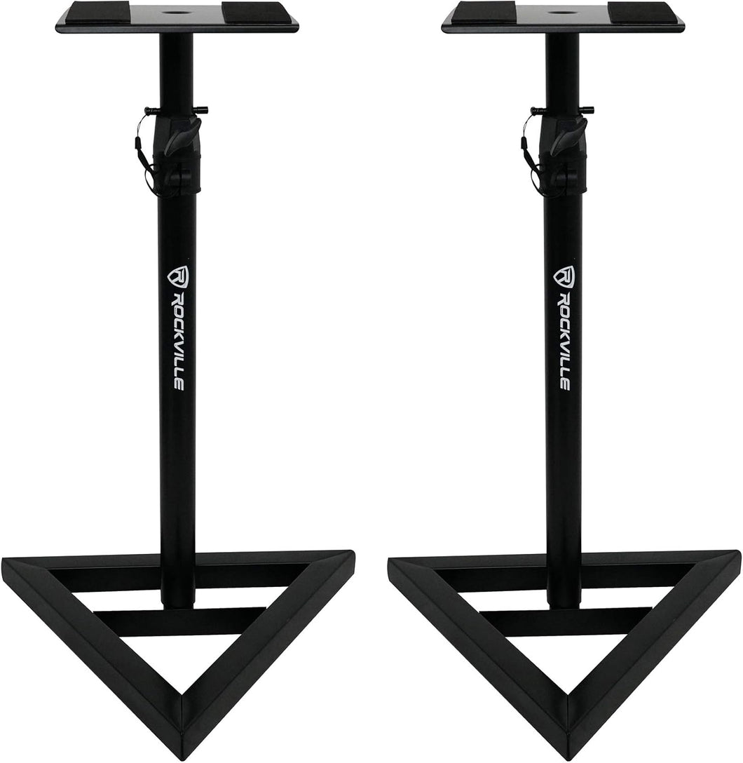 Rockville RVSM1 Pair of Near-Field Studio Monitor Stands (Black)