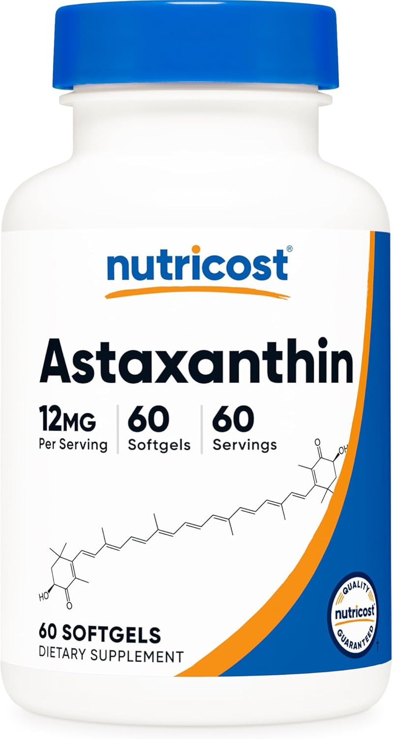 Nutricost Astaxanthin 12mg, 60 Softgels