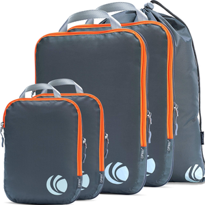 Ultralight Expandable Travel Packing Organizers for Carry-on Luggage (Grey 6pcs)
