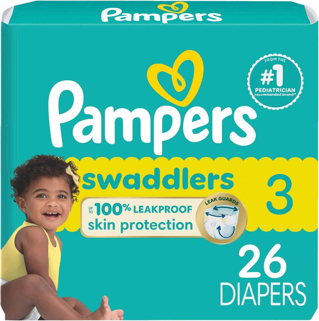 Pampers Baby Diapers - Swaddlers - Size 3, 26 Count