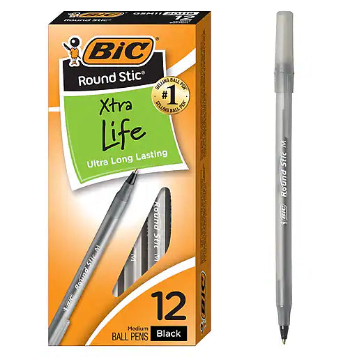 BIC Round Stic Xtra Life Ballpoint Pen