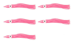 5 Pack Fishing Lures Pink (9CM)