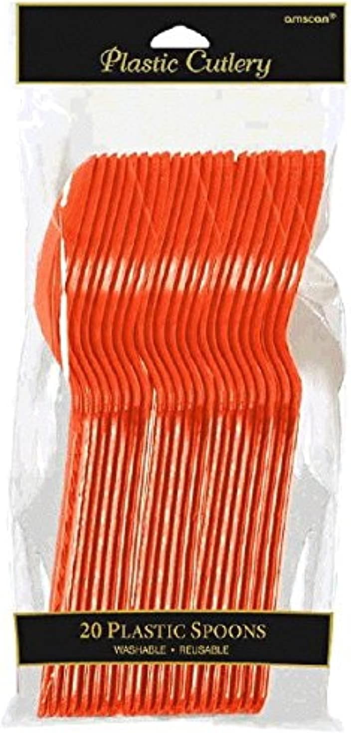 Orange Peel Plastic Spoons (Pack Of 20)