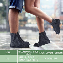 Load image into Gallery viewer, Non-Slip Waterproof Shoe Covers Black (Size XL) Recommended Shoe Sizes In 2nd Photo.
