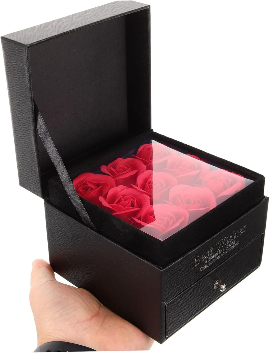 Red Rose & Jewelry Gift Box