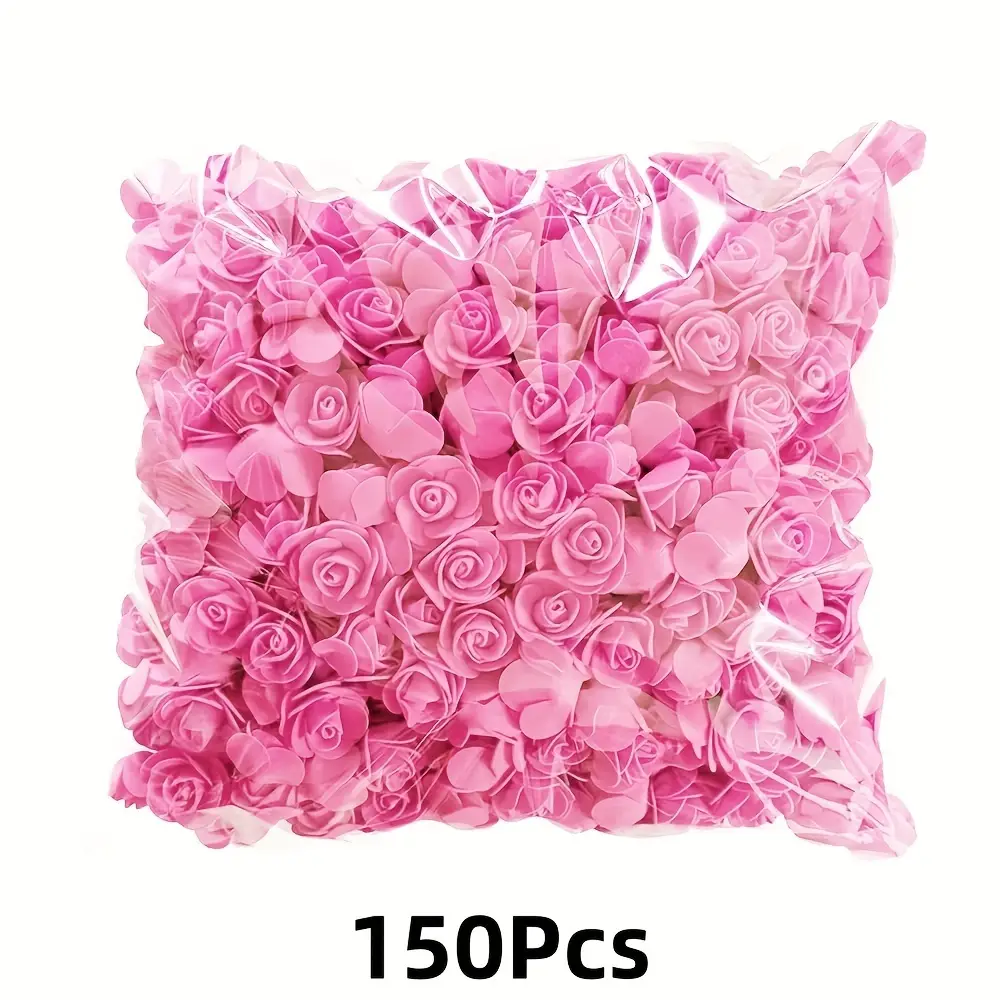 100 Pcs Artificial Rose Heads Pink