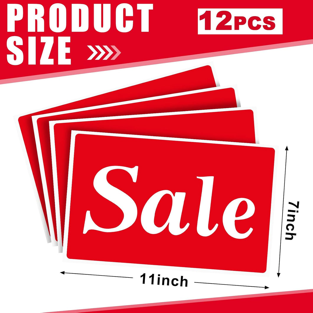 12 Pcs Sale Signs