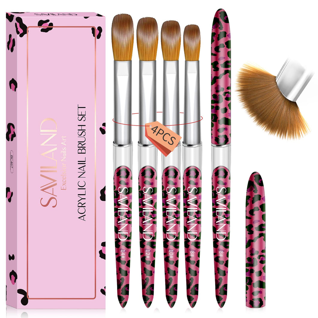 Saviland Kolinsky Acrylic Nail Brush Set 4PCS