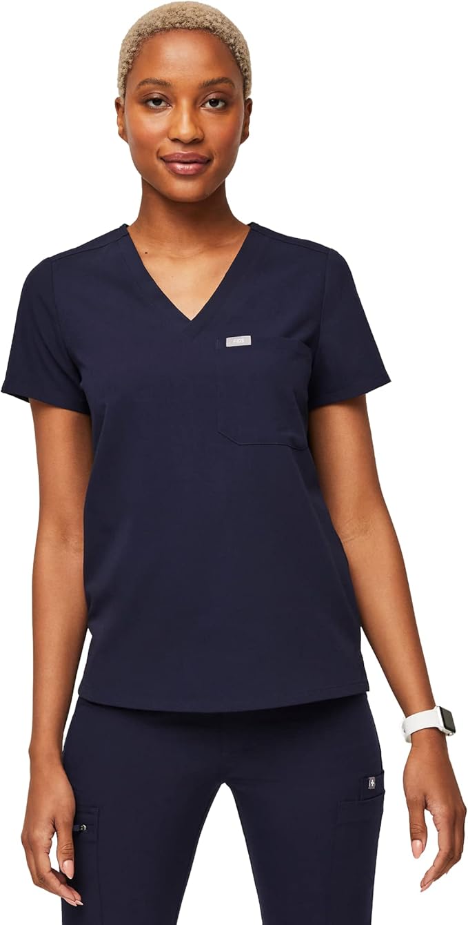 Women's Scrubs Top and Pants Set (Nvy) XS