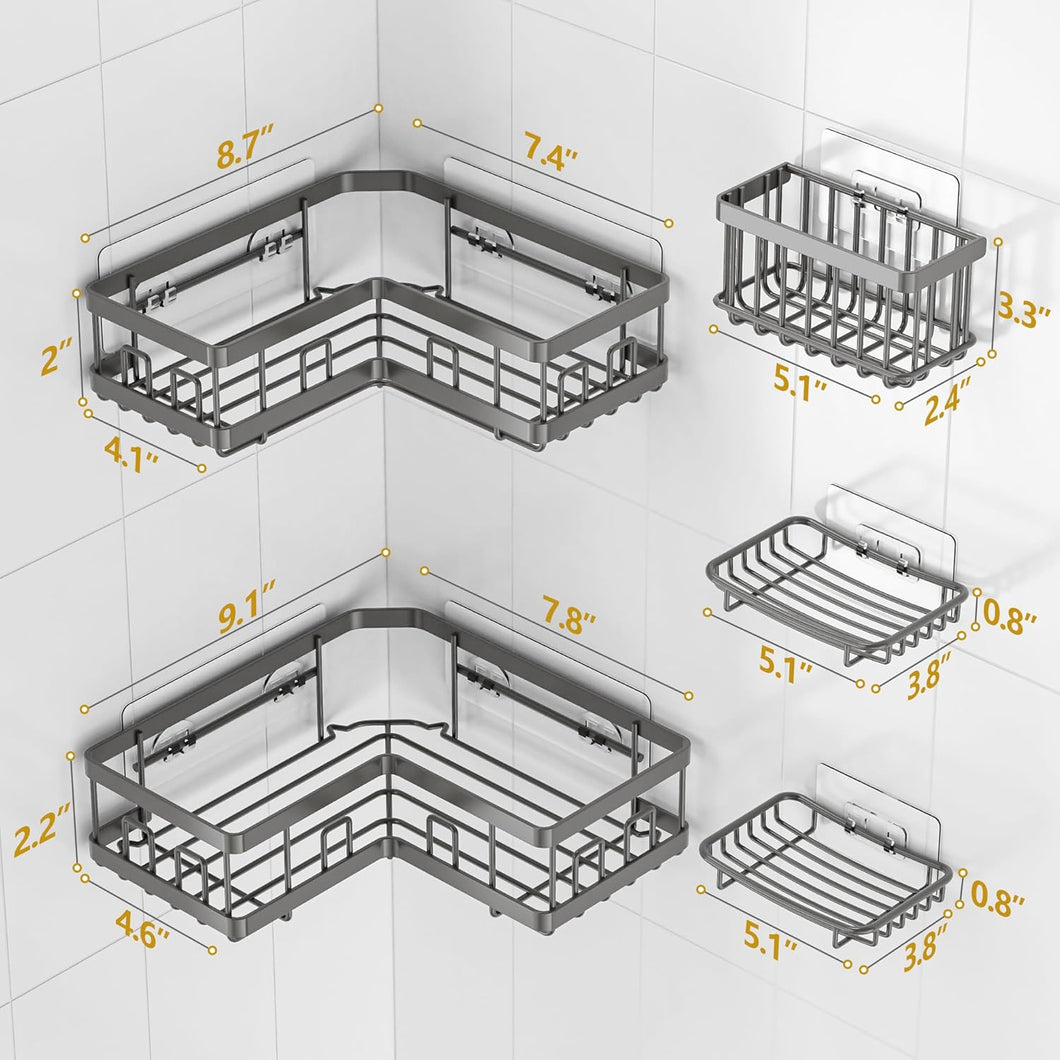 MAXIFFE 5 Pack Shower Caddy Organizer
