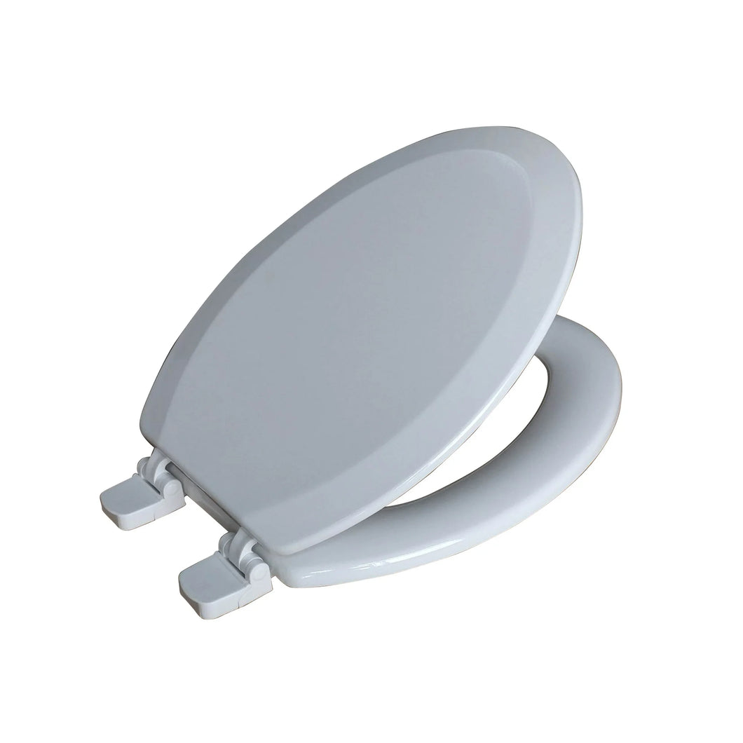 Mainstays Elongated White Wood Toilet Seat