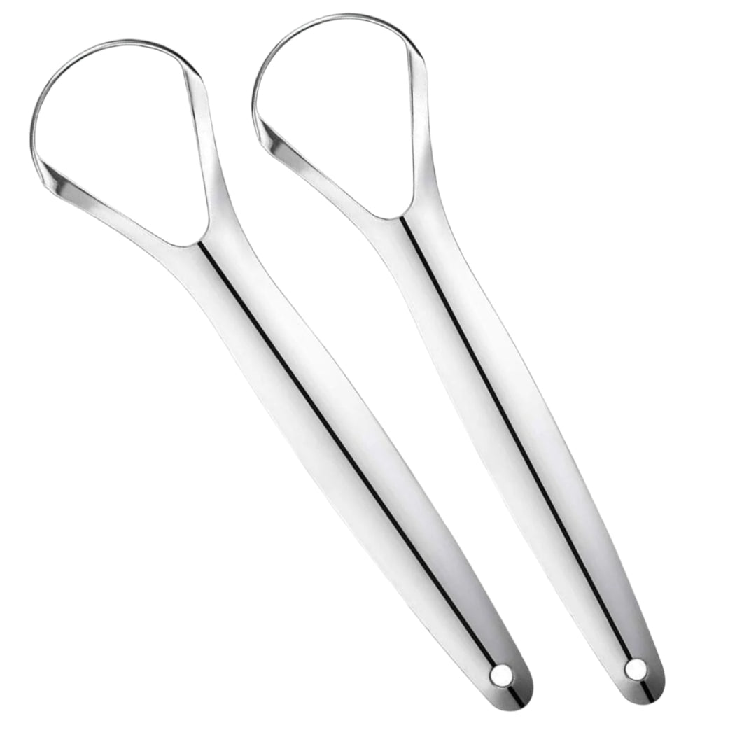 Stainless Steel 2 Pack Tongue Scraper