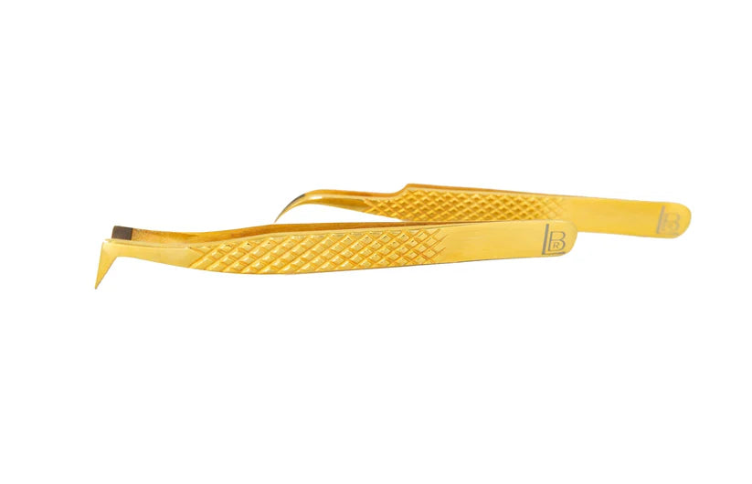 Golden Eyelash Tweezer Set