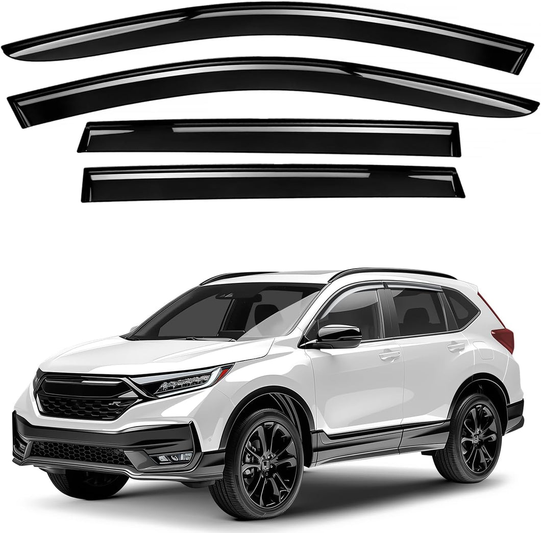 Smoke Tinted Tape-On Side Window Vent Visor Deflectors