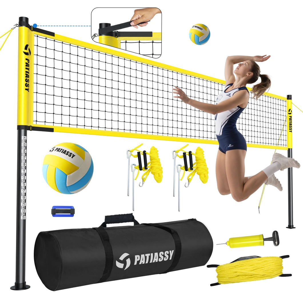 Outdoor Portable Volleyball Net Set System for Backyard