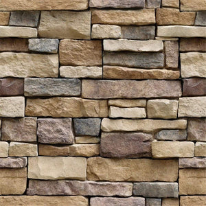 Yancorp 24"x 195" Peel and Stick Stone Brick Wallpaper