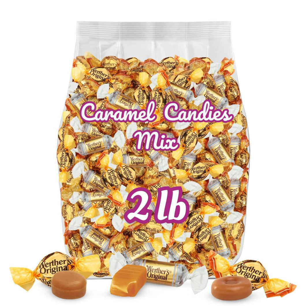 Werther's Original Hard, Creamy Filled & Chewy Caramel Candies, 2 LB Mix