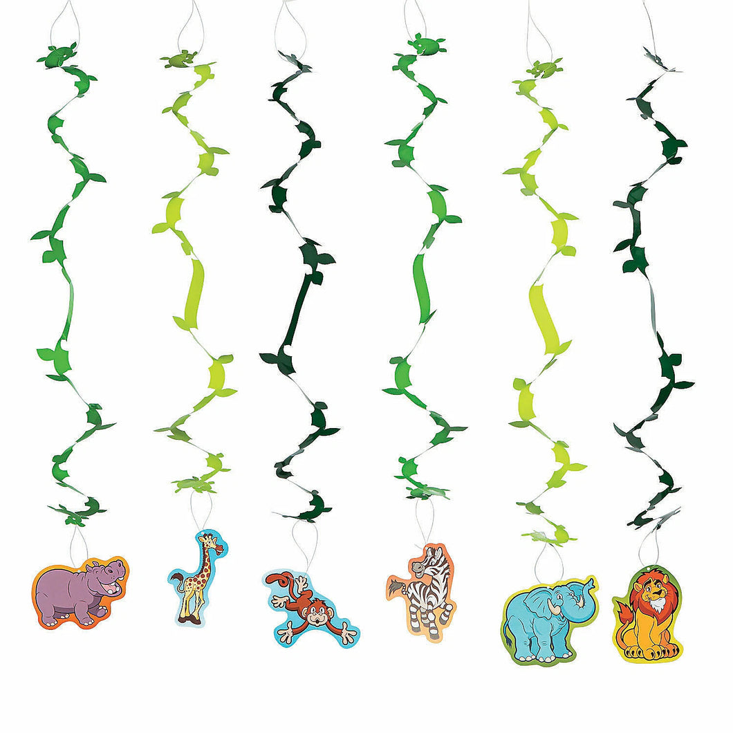 Zoo Adventure Hanging Swirl Decorations