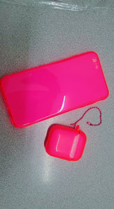 TPU iPhone 6 Plus Florescent Pink - Phone and Air pods Cases