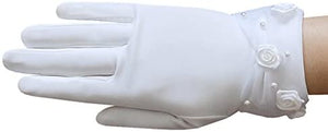 Zaza Bridal Elegant Stretch Gloves - Medium 8 -12 Yrs