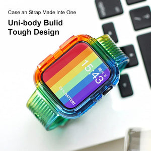 DoloSun Transparent Colorful Watch Band and Case