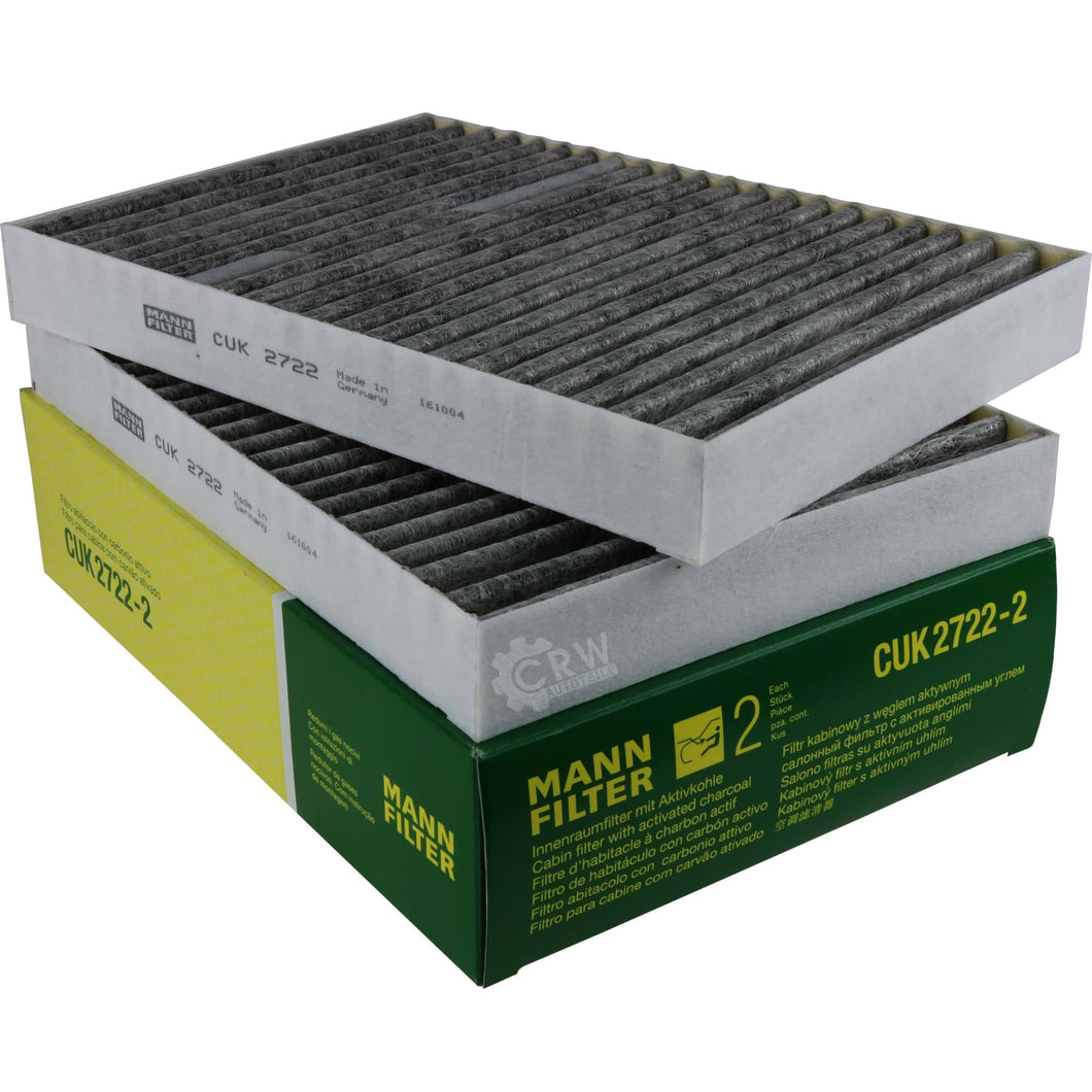 Mann Filter Mann-Filter CUK 2722-2 Cabin Filter With Activated Charcoal for select Mercedes-Benz models  -Set of 2
