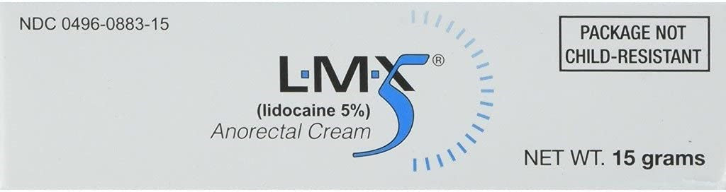 LMX5 Lidocaine Pain Relief Cream, 15g Tube
