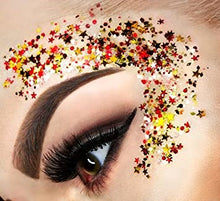 Load image into Gallery viewer, StinaFace FESTIVAL Face And Body Glitter Set (Face &amp; Body Glitter Set) - Red and Gold, Boise Babes, Purple and Gold
