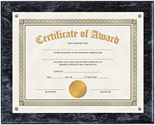 Load image into Gallery viewer, Award Plaque with Black Onyx Finish - 8.5 x 11
