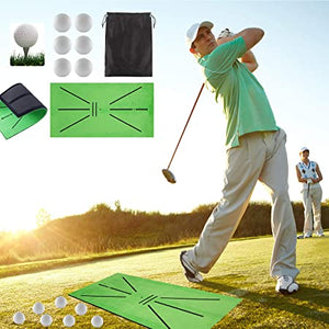 Golf Training Mat, Swing Detection Batting and Hitting Enthusiasts 23.6in x 11.4in Portable Mats Mini Golf Practice Training Aid Rug for Indoors Use Outdoor Game Course Equipment