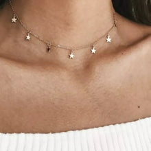 Load image into Gallery viewer, Silver Plated Seven Star Adjustable Choker
